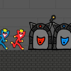 Red And Blue Stickman Huggy 2