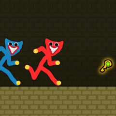 Red And Blue Stickman Huggy
