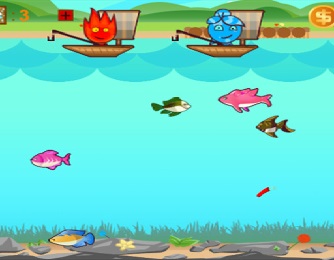 Jogo Fireboy and Watergirl Go Fishing no Jogos 360